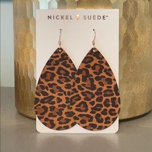 NEW!  Nickel & Suede Spotted Leopard-  (MEDIUM)